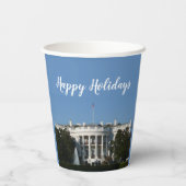 Weihnachtsweißhaus Pappbecher (Rückseite)