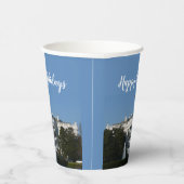 Weihnachtsweißhaus Pappbecher (Rechts)