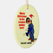 Weihnachtswelder-Spaß Keramikornament (Rechts)