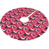 Weihnachtswellen Polyester Weihnachtsbaumdecke (Schrägansicht)
