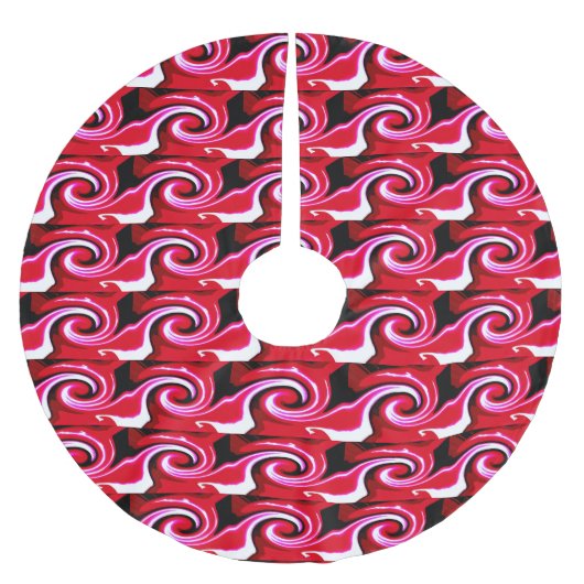 Weihnachtswellen Polyester Weihnachtsbaumdecke (Vorderseite)