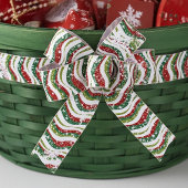 Weihnachtswellen und Schneeflocken Satinband