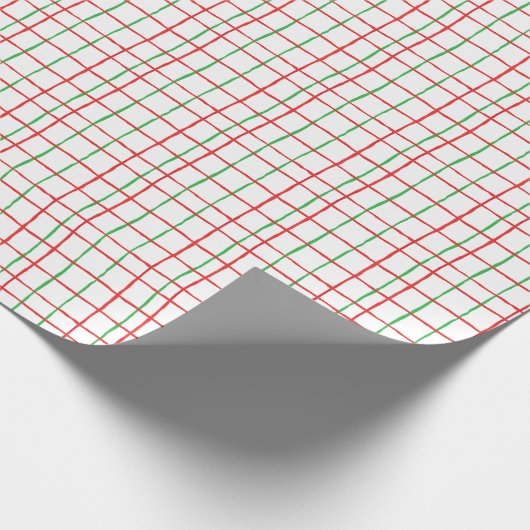 Weihnachtswellen von Reds und Grüntönen Geschenkpapier (Ecke)