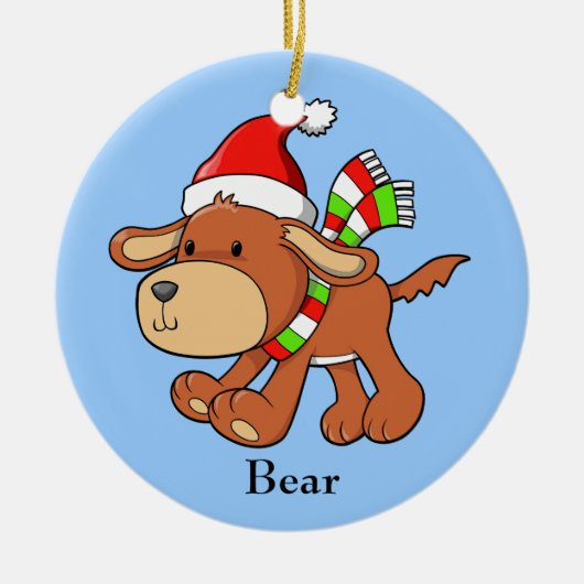 Weihnachtswelpe "Bär" Ornament (Vorne)