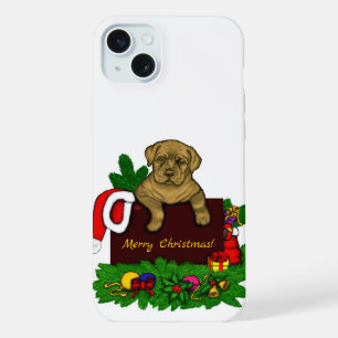 Weihnachtswelpe iPhone 15 Plus Hülle