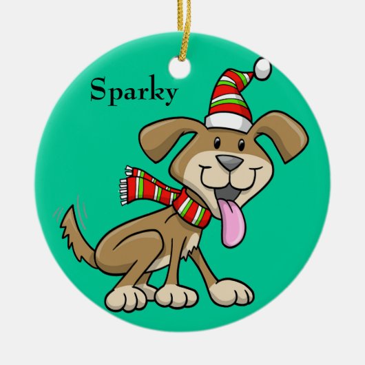 WeihnachtsWelpe "Sparky" Ornament (Vorne)