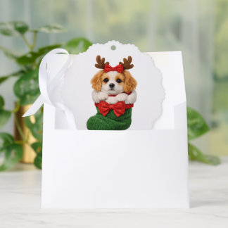 Weihnachtswelpe Winter Strick Ornament Karte