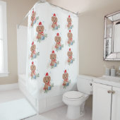 Weihnachtswelpen Duschvorhang (Beispiel)