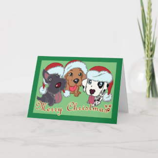 Weihnachtswelpen Feiertagskarte