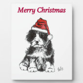 Weihnachtswelpen Fotoplatte (Vorderseite)