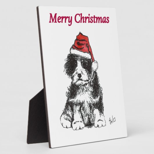 Weihnachtswelpen Fotoplatte (Seite)