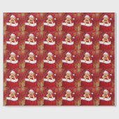 Weihnachtswelpen Geschenkpapier (Flach)