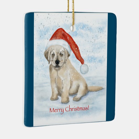 Weihnachtswelpen Keramikornament (Rechts)