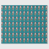 Weihnachtswelpen-Packpapier Geschenkpapier (Flach)