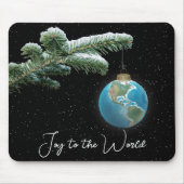 Weihnachtswelt-Globus-Anhänger Mousepad (Vorne)