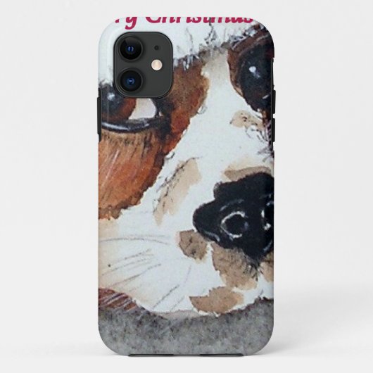 Weihnachtswelthund Case-Mate iPhone Hülle (Rückseite)
