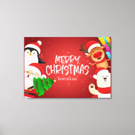 Weihnachtswerbung Leinwanddruck