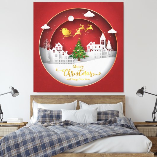 Weihnachtswerbung Leinwanddruck (Insitu (Schlafzimmer))