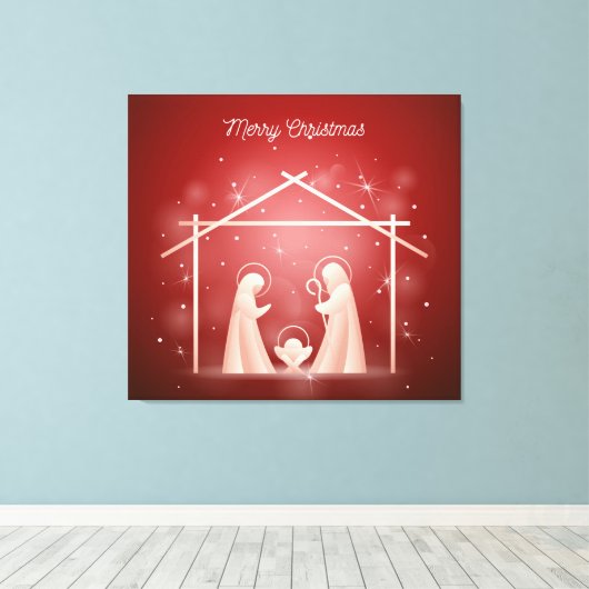 Weihnachtswerbung Leinwanddruck (Insitu (Holzboden))