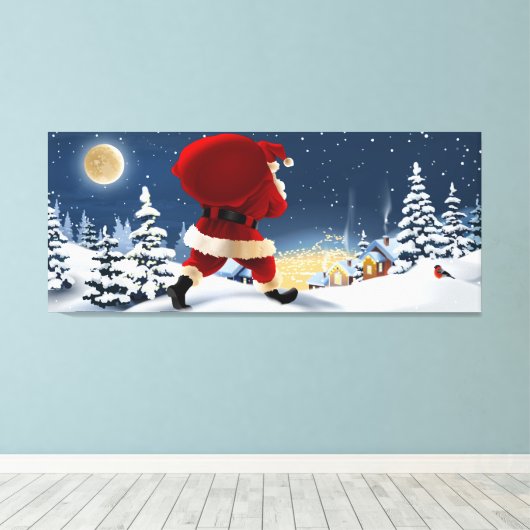 Weihnachtswerbung Leinwanddruck (Insitu (Holzboden))