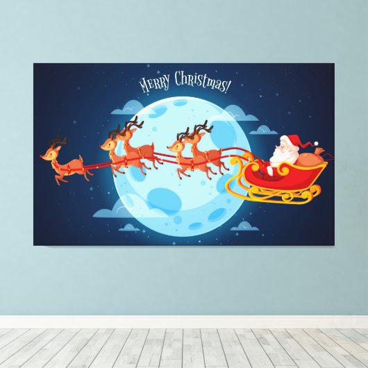 Weihnachtswerbung Leinwanddruck (Insitu (Holzboden))