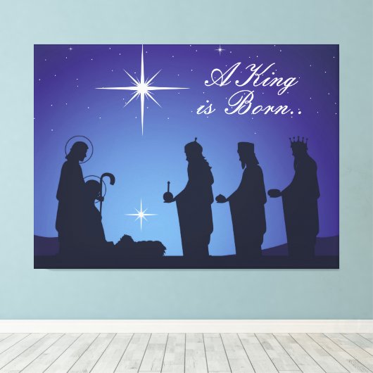 Weihnachtswerbung Leinwanddruck (Insitu (Holzboden))