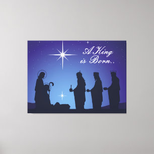 Weihnachtswerbung Leinwanddruck