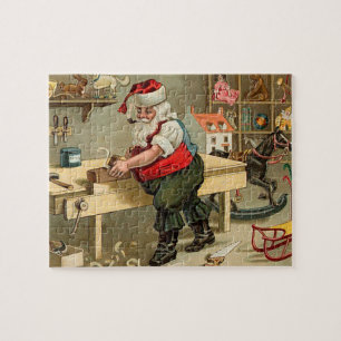 Weihnachtswerkstatt des alten Weihnachtsmanns Puzzle