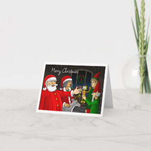 Weihnachtswerkstatt des Weihnachtsmanns Feiertagskarte
