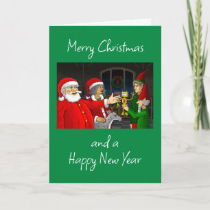 Weihnachtswerkstatt des Weihnachtsmanns Feiertagskarte