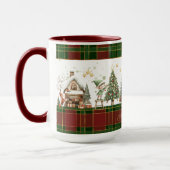 Weihnachtswerkstatt Elves Red Green Plaid Weihnach Tasse (Links)