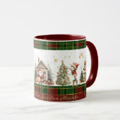 Weihnachtswerkstatt Elves Red Green Weihnachtsmann Tasse (VorderseiteRechts)