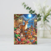 Weihnachtswerkstatt Feiertagspostkarte (Stehend Vorderseite)