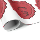 Weihnachtswerkstatt Individuelle Name Weihnachtsfe Geschenkpapier (Rolleneckpunkt)