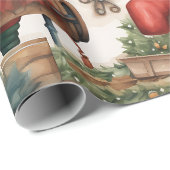 Weihnachtswerkstatt niedlich geschenkpapier (Rolleneckpunkt)