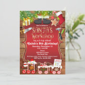 Weihnachtswerkstatt Weihnachten-Party Einladung (Stehend Vorderseite)