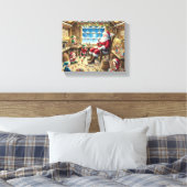 Weihnachtswerkstatt Weihnachtswall Kunst | Gemütli Leinwanddruck (Insitu (Schlafzimmer))