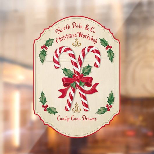 Weihnachtswerkstätte in Nordpol Fensteraufkleber (Blatt 2)