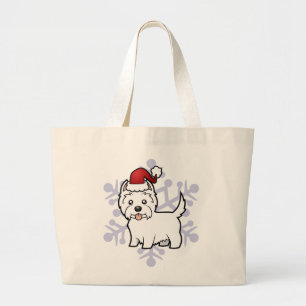 Weihnachtswesthochland weißes Terrier Jumbo Stoffbeutel
