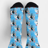 Weihnachtswhippets Italienische Windhunde Blauer W Socken (Oben)