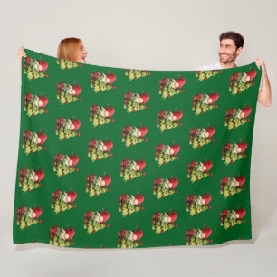 Weihnachtswichtel Fleecedecke