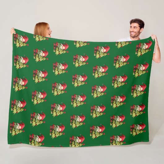 Weihnachtswichtel Fleecedecke (Beispiel)
