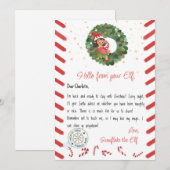 Weihnachtswichtel-Grußkarte Einladung (Vorne/Hinten)