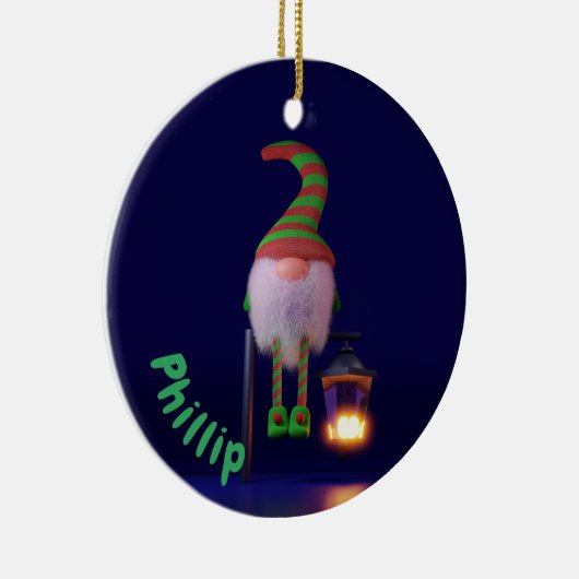 Weihnachtswichtel Keramik Ornament (Rechts)