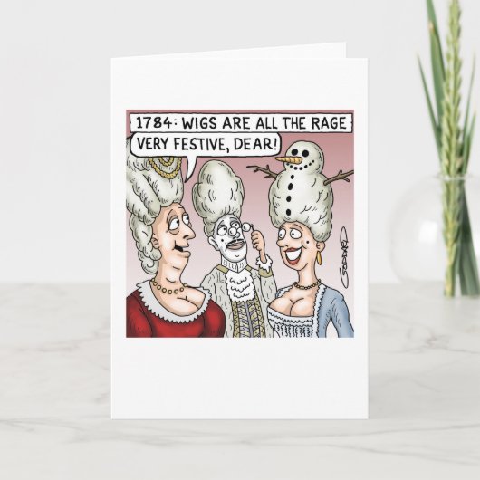 Weihnachtswigs Feiertagskarte (Vorderseite)