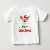 Weihnachtswild Baby T-shirt (Vorderseite)
