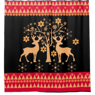 Weihnachtswild Duschvorhang