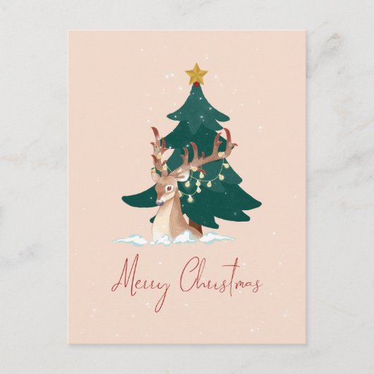 Weihnachtswild Feiertagspostkarte (Vorderseite)