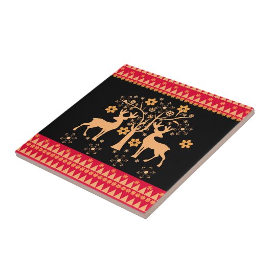 Weihnachtswild Fliese (Seite)