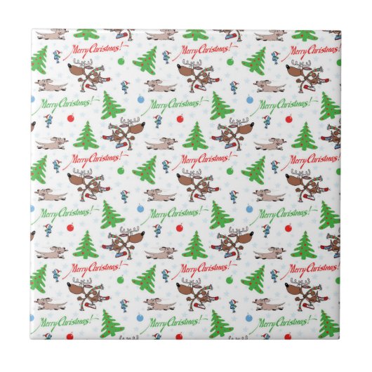 Weihnachtswild Fliese (Vorderseite)